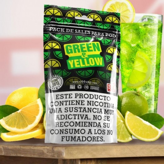 Sales de Nicotina Oil4vap Green & Yellow Pack de 23ml