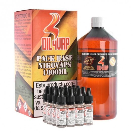 Oil4Vap Pack Base y Nicovaps 6mg/ml (Total 1L)