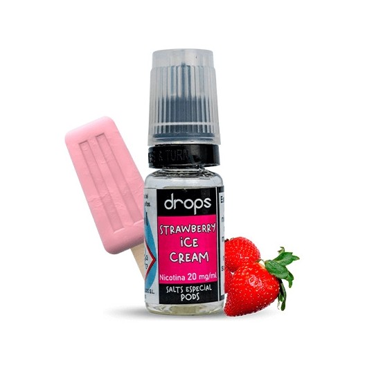 Sales de Nicotina Drops Strawberry Ice Cream 10ml