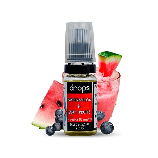 Sales de Nicotina Drops Watermelon & Soft Fruits 10ml