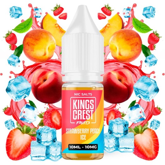 Sales de Nicotina Kings Crest Strawberry Peach Ice 10ml