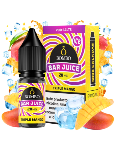 Bombo Salts Bar Juice Triple Mango Ice 10ml