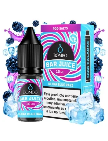 Bombo Salts Bar Juice Ultra Blue Razz Ice 10ml