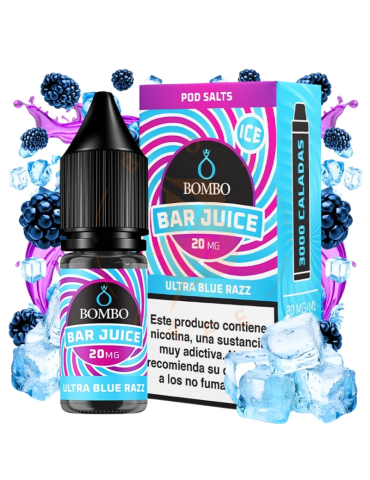 Bombo Salts Bar Juice Ultra Blue Razz Ice 10ml