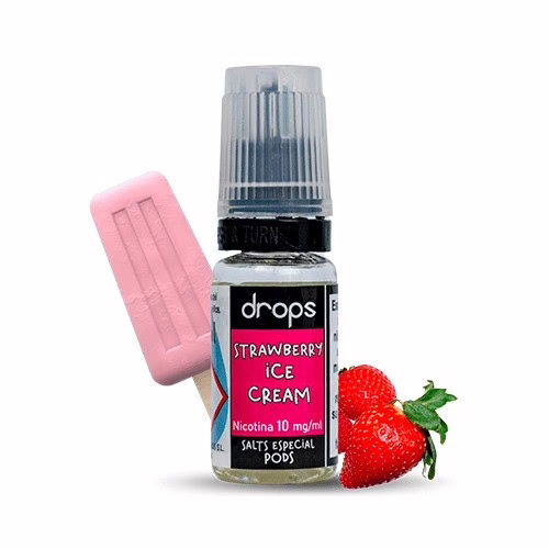 Sales de Nicotina Drops Strawberry Ice Cream 10ml
