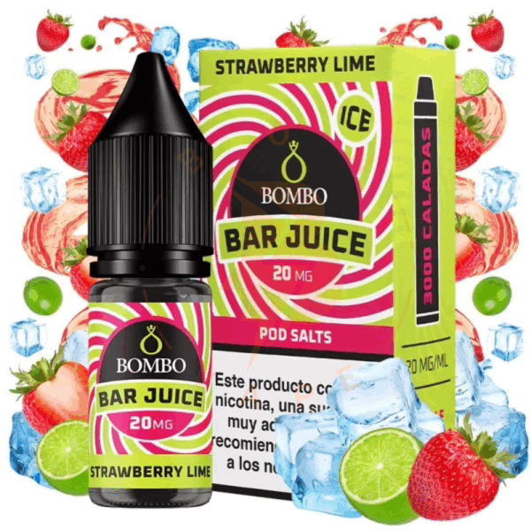Bombo Salts Bar Juice Strawberry Lime Ice 10ml