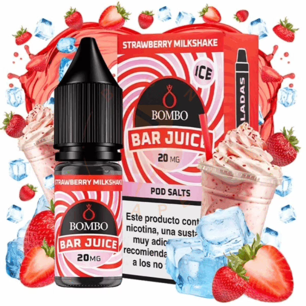 Bombo Salts Bar Juice Strawberry Milkshake Ice 10ml