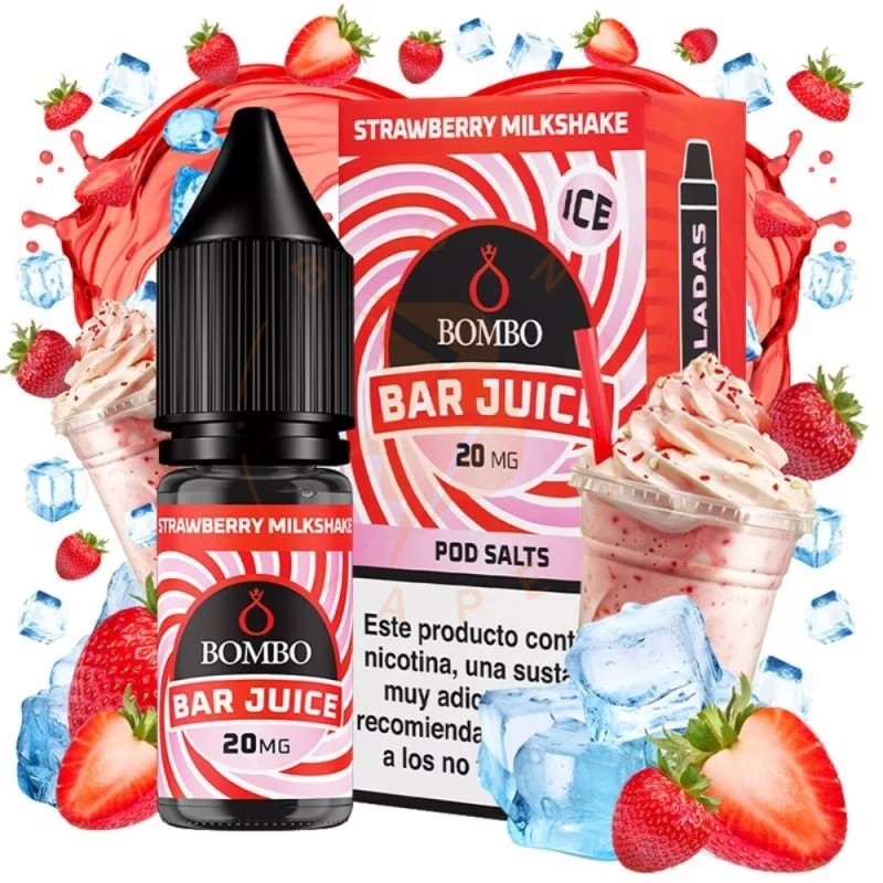 Bombo Salts Bar Juice Strawberry Milkshake Ice 10ml